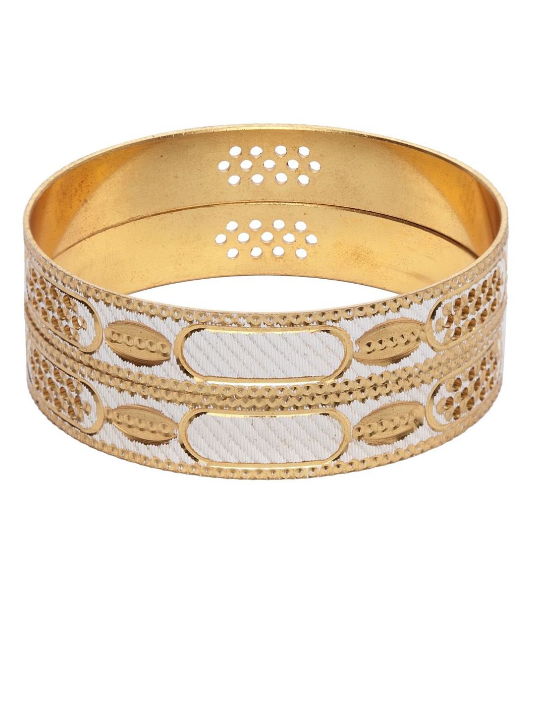 Anouk Set Of 2 Rhodium-Plated Bangles