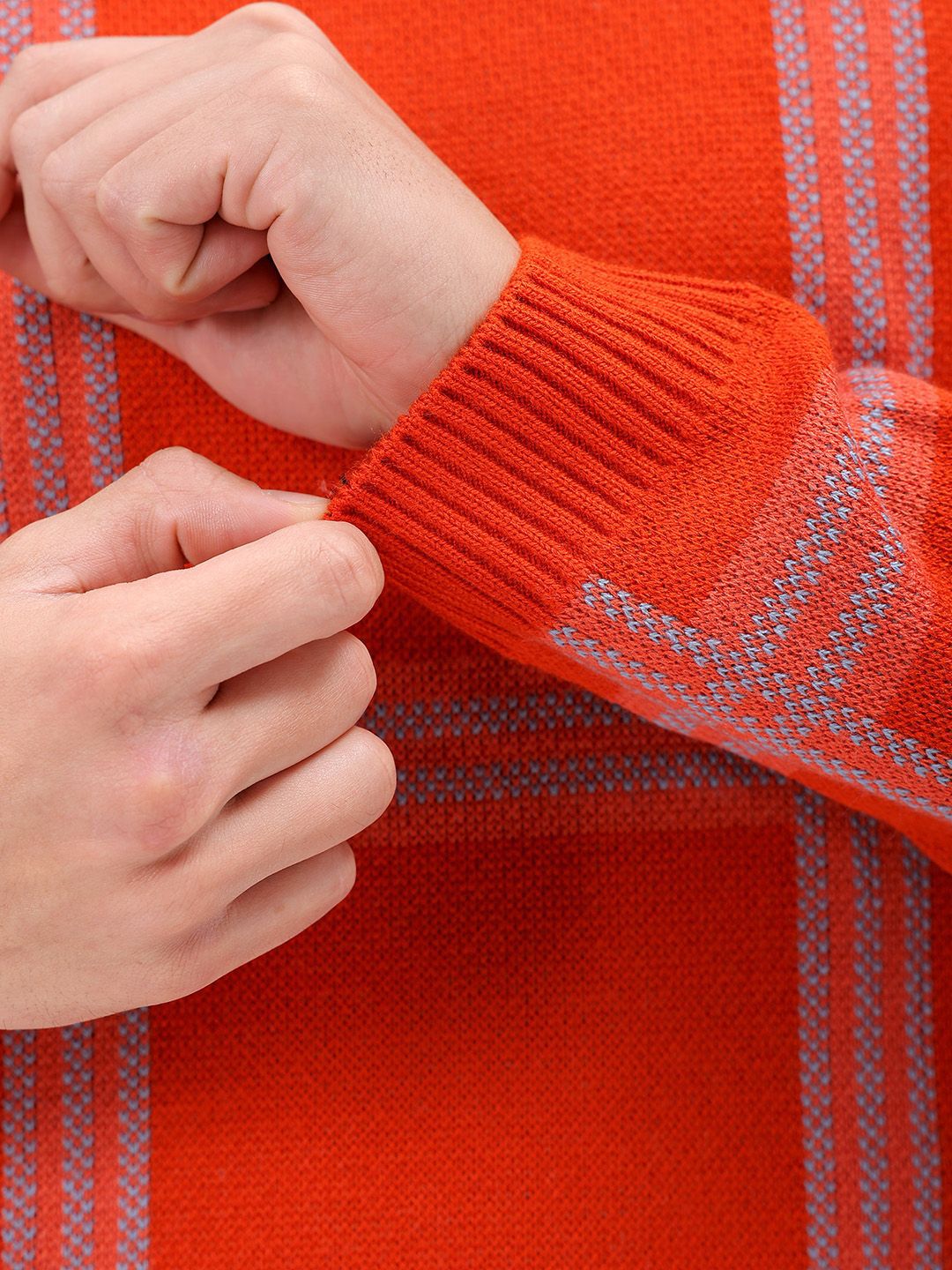 The Indian Garage Co Men Checked Pullover Sweater