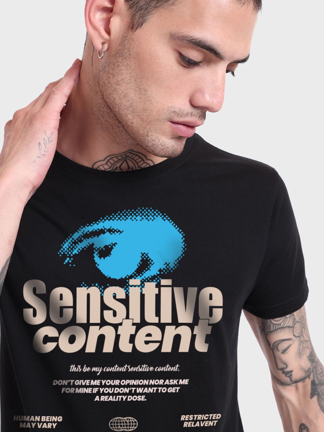 Bewakoof Pure Cotton Typography Printed Round Neck T-shirt