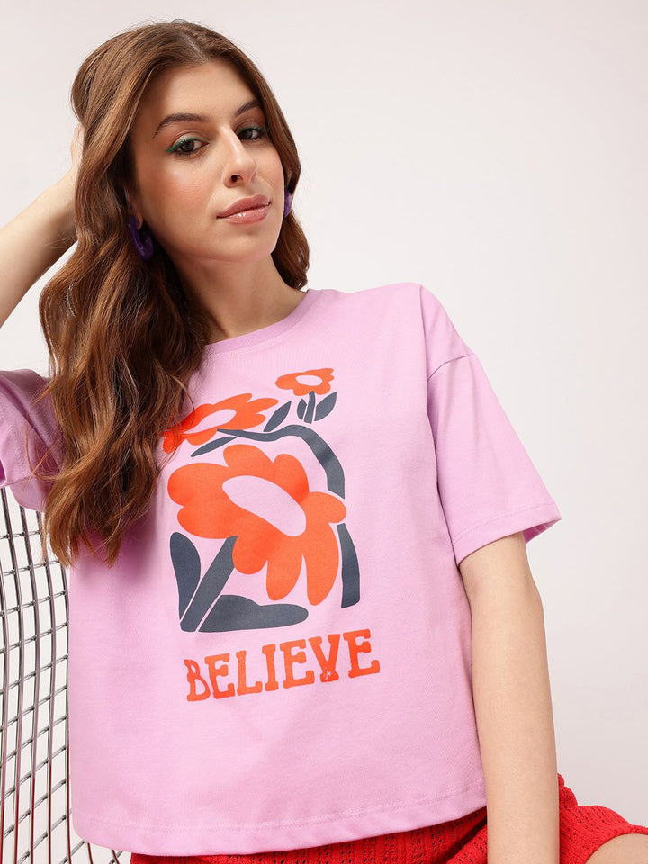 Pretty In Feminine Magic Printed Boxy T-shirt