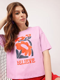 Pretty In Feminine Magic Printed Boxy T-shirt