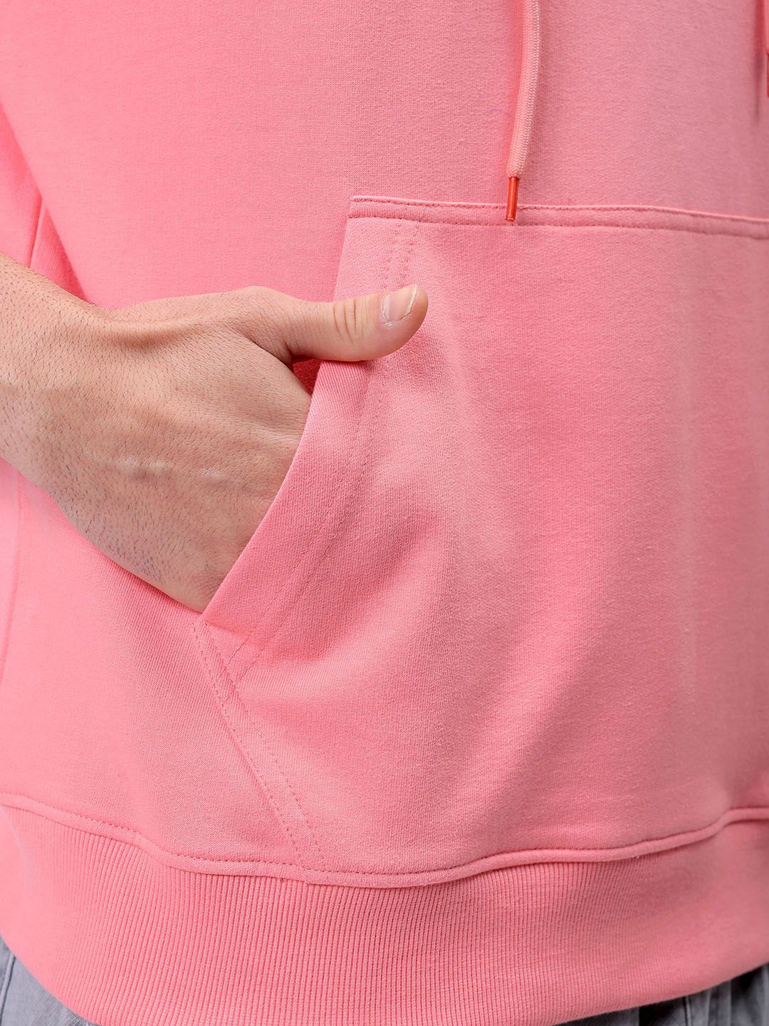 The Indian Garage Co Mens Polyester Oversized Solid Hooded Sweatshirts