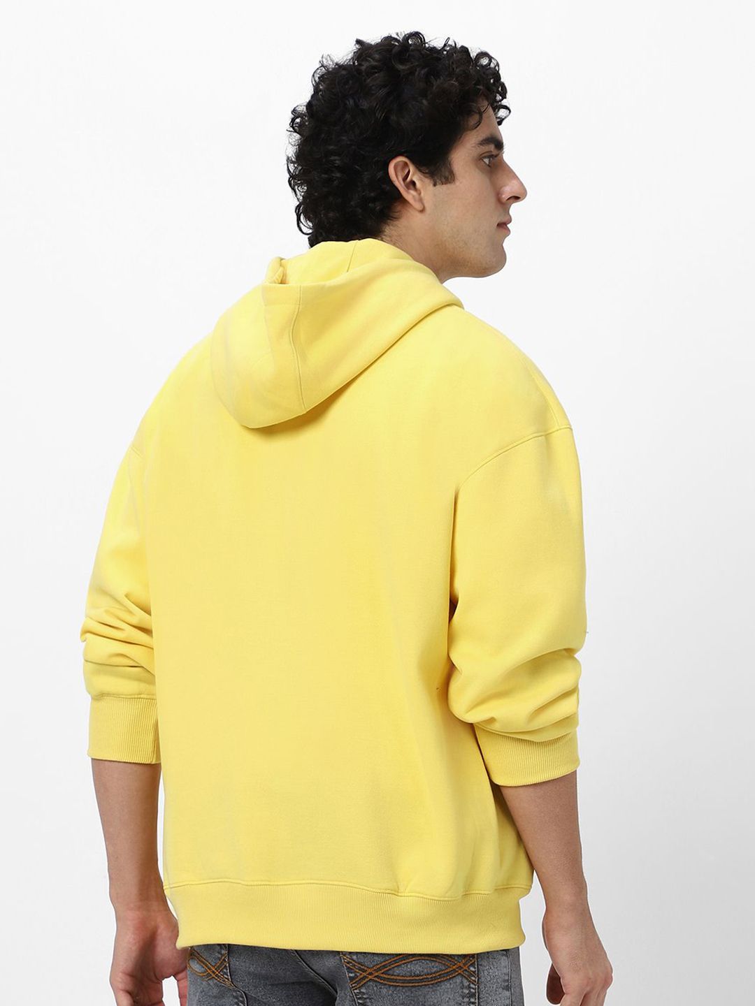 Urbano Fashion Men's Cotton Solid Oversized Hooded Neck Sweatshirt