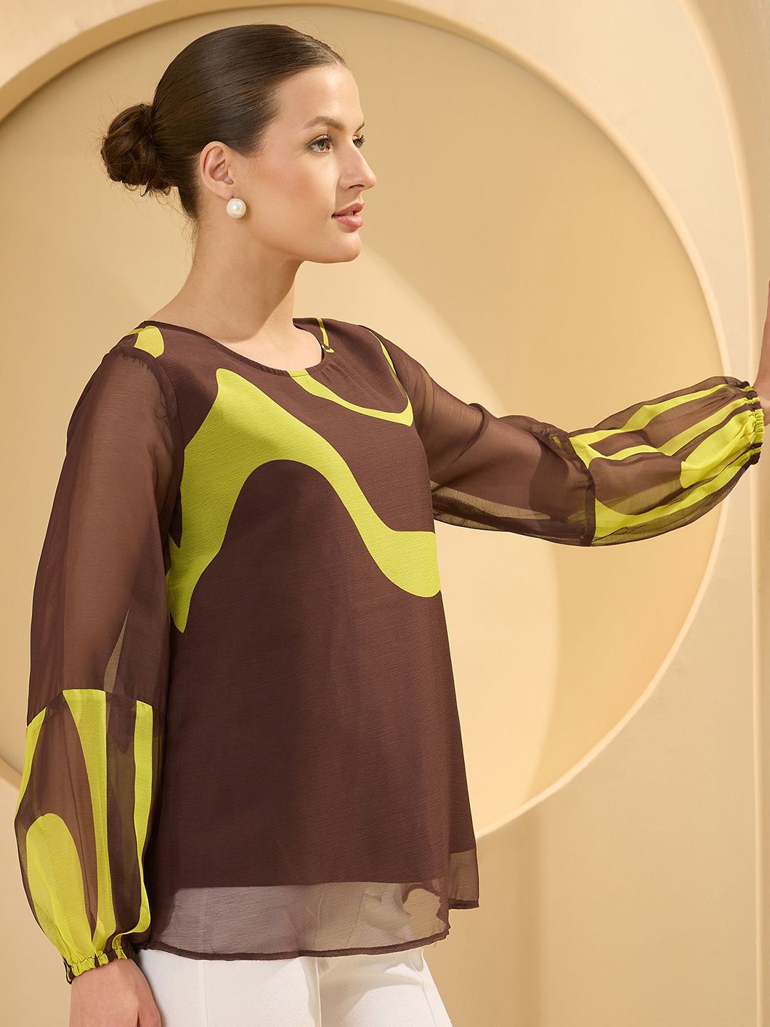 Antheaa Women Round Neck Top