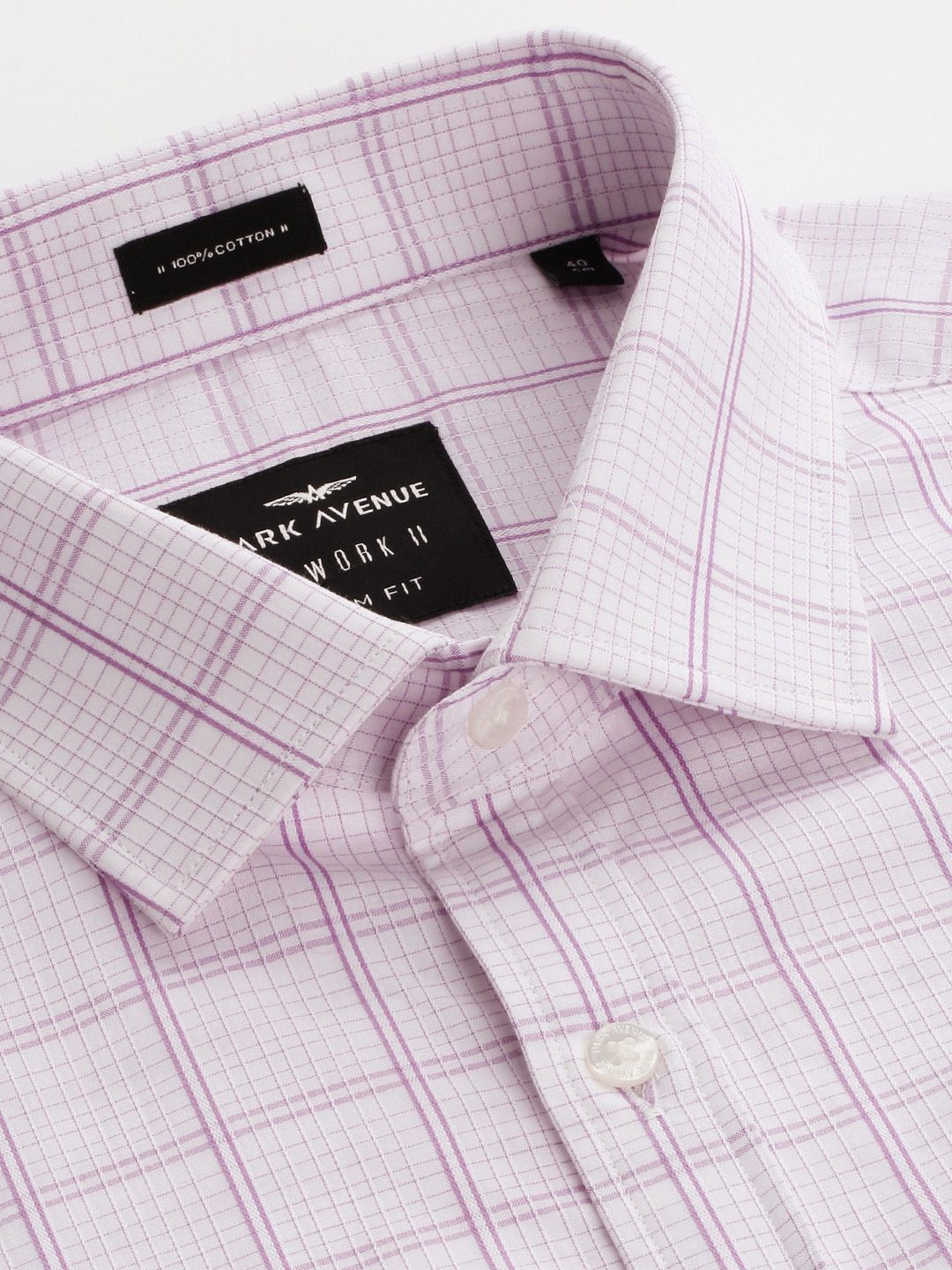 Park Avenue Men Pure Cotton Slim Fit Checked Formal Shirt