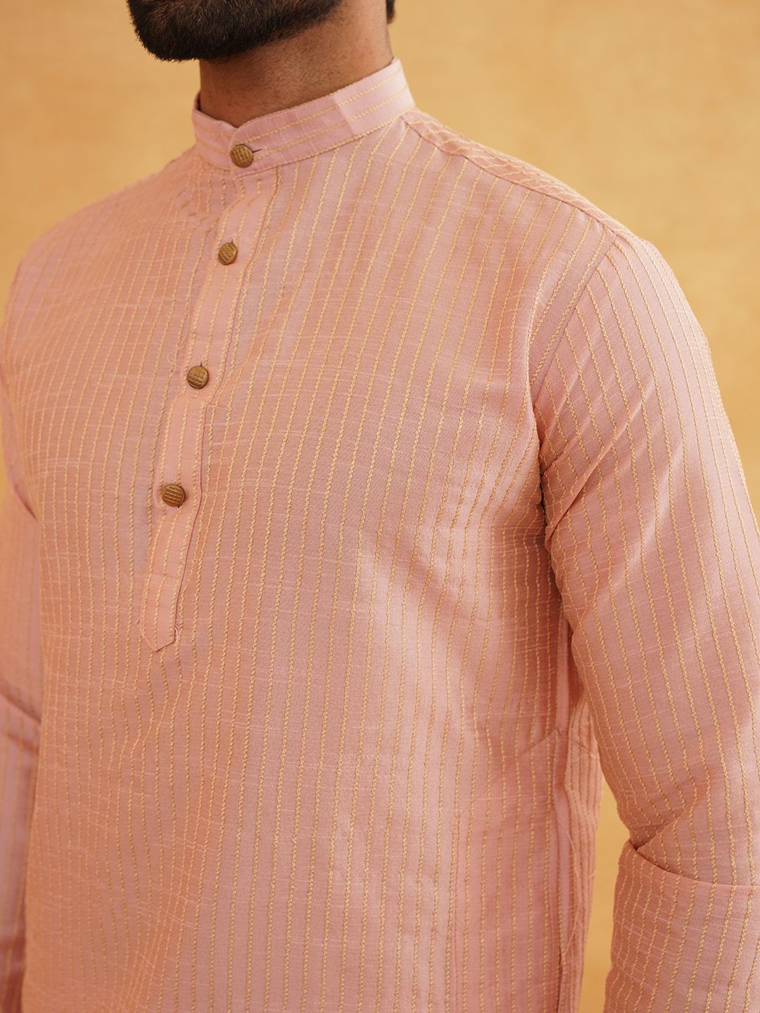 SOJANYA Lelaki Regular Thread Work Kurta with Churidar