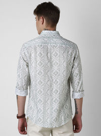 VASTRADO Men Classic Slim Fit Opaque Printed Casual Shirt