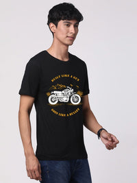 ADRO Men Graphic Printed Round Neck Cotton T-shirt