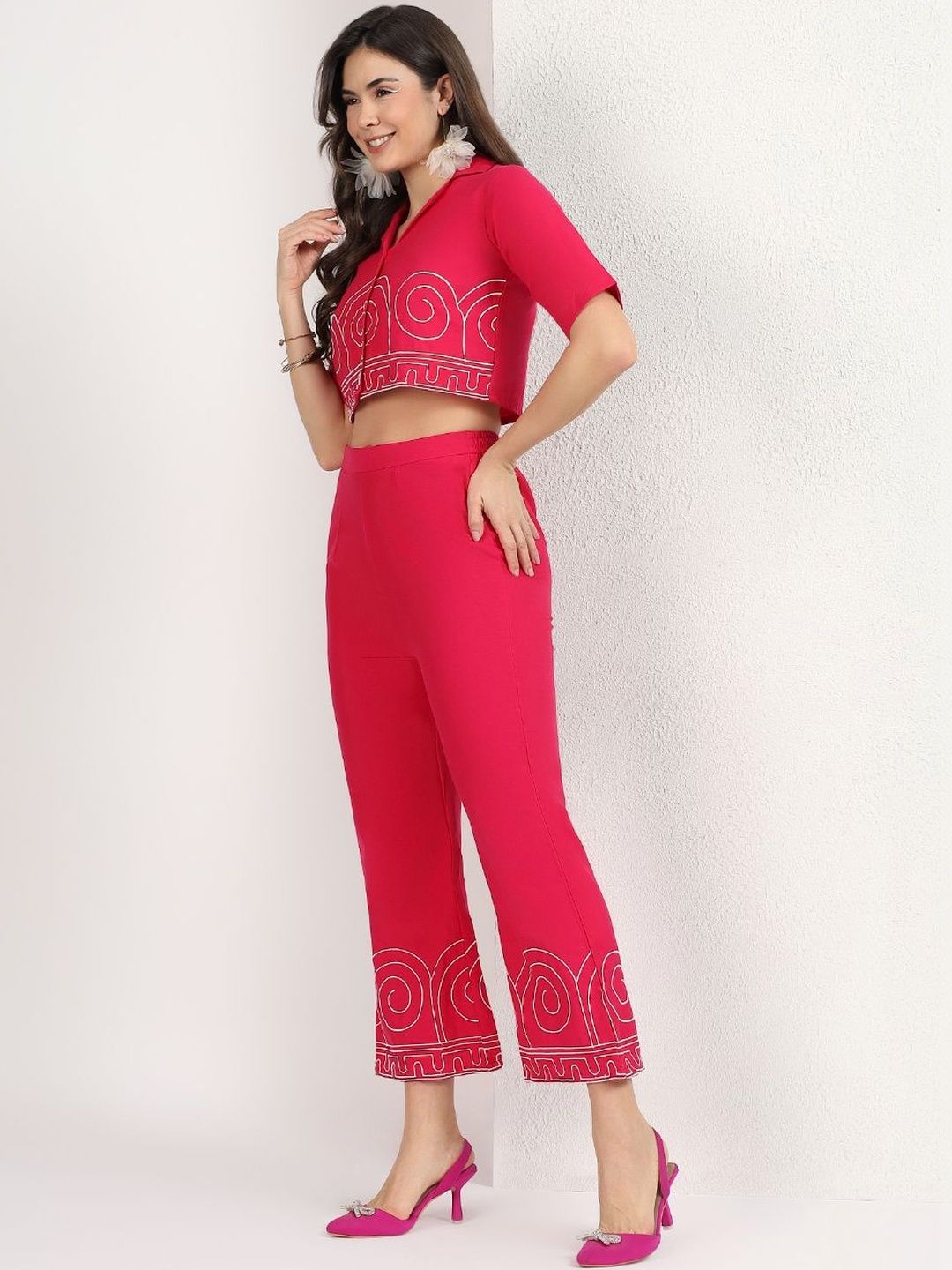 Mamicha Embroidered Shirt with Trousers