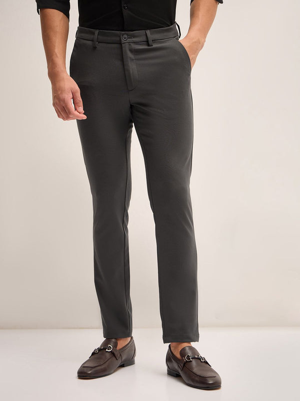 THE BEAR HOUSE Men Slim Fit Chinos Trousers