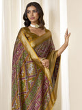 Kalini Motif Etnik Zari Silk Blend Patola Saree