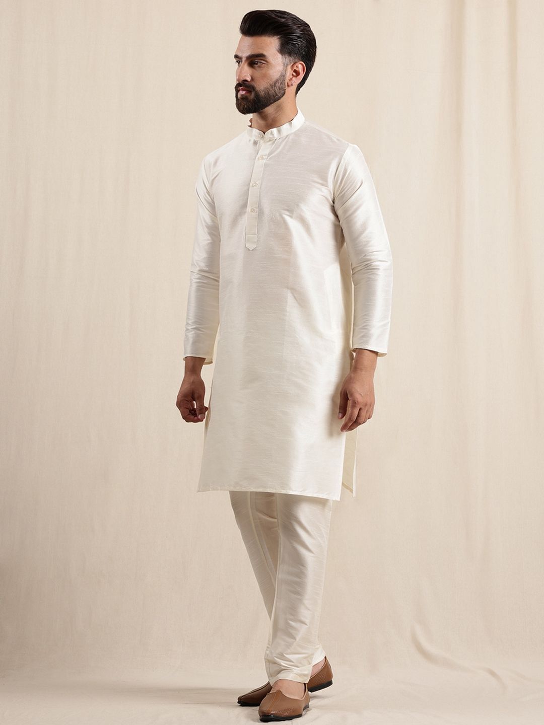 Kurta Lurus Kolar Mandarin Anouk Dengan Piyama