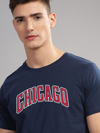 ADRO Men Typography Printed Applique T-shirt