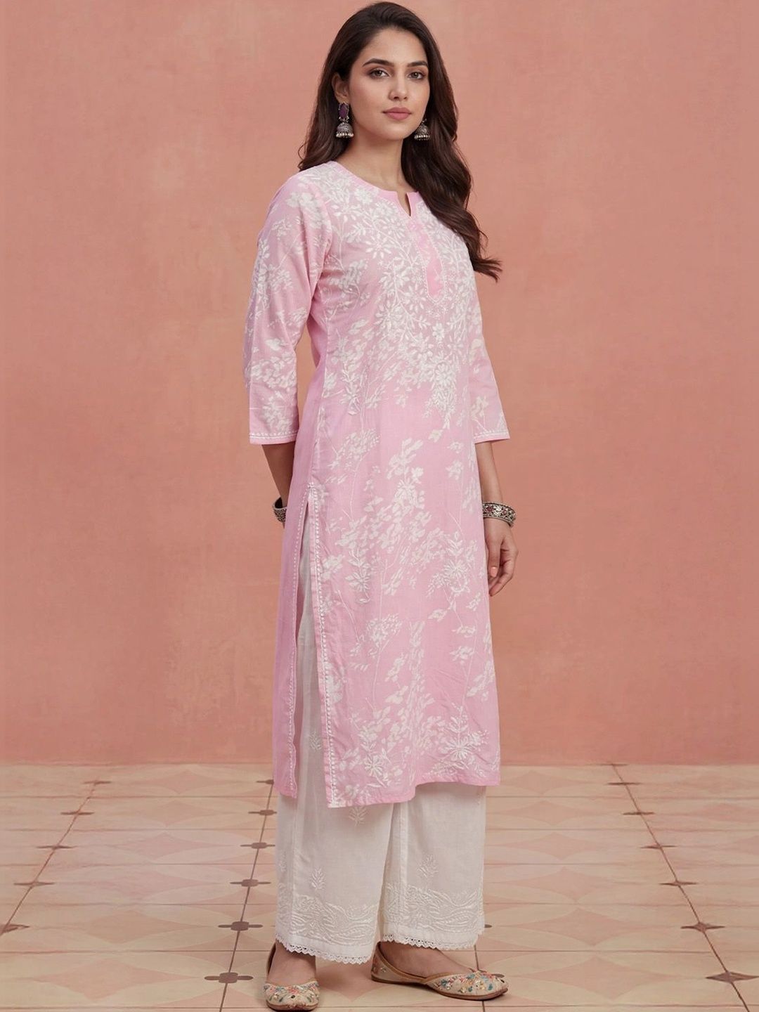 House of Chikankari Women Ethnic Motifs Embroidered Chikankari Kurta