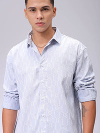 The Indian Garage Co Men Relaxed Fit Dobby Textured Resortwear Shirt