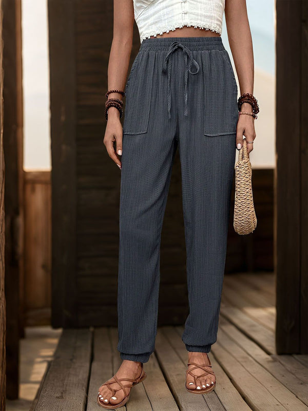 DressBerry Women Textured Joggers Trousers