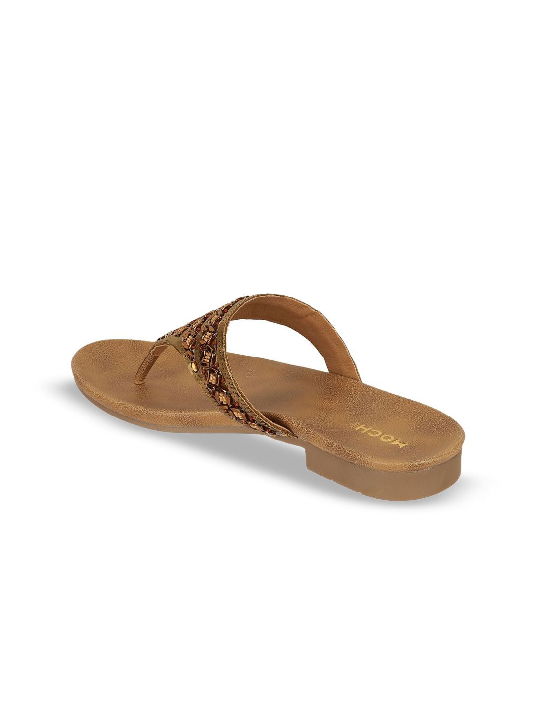Mochi Women Ethnic T-Strap Flats