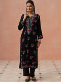 House of Chikankari Women Floral Embroidered Thread Work Kurta