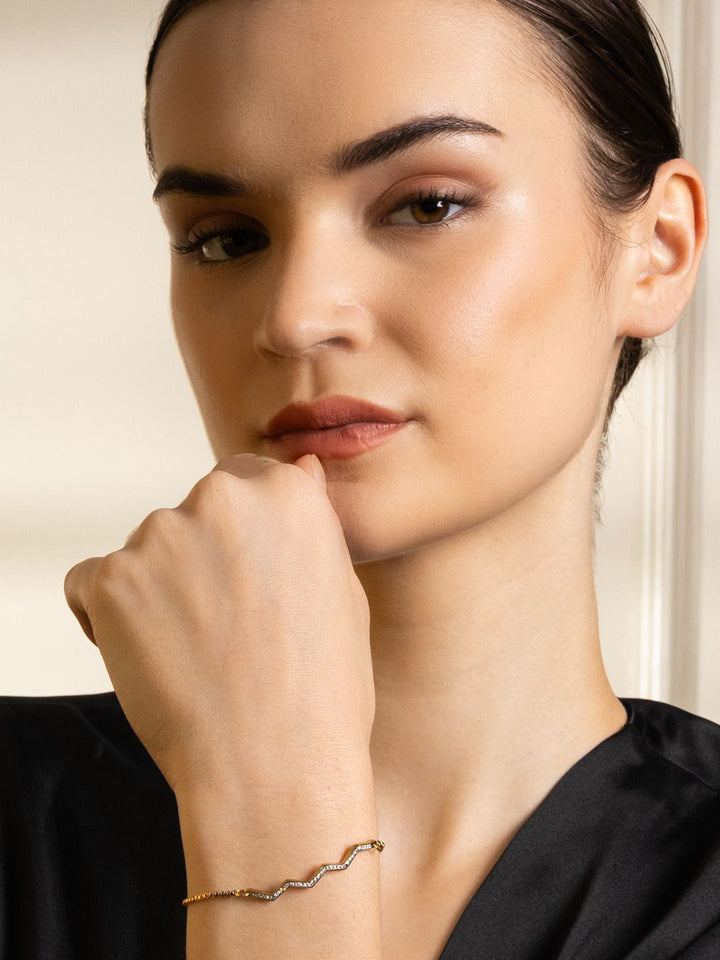 VOGUE PANASH Gelang Pautan Bersalut Emas Loyang Wanita