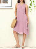 DressBerry Self-Designed A-line Dress with Belted Hoop