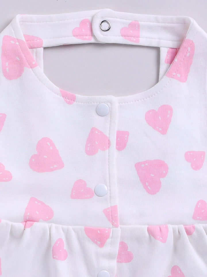 Moms Love Infant Girls Print Pure Cotton Fit & Flare Dress