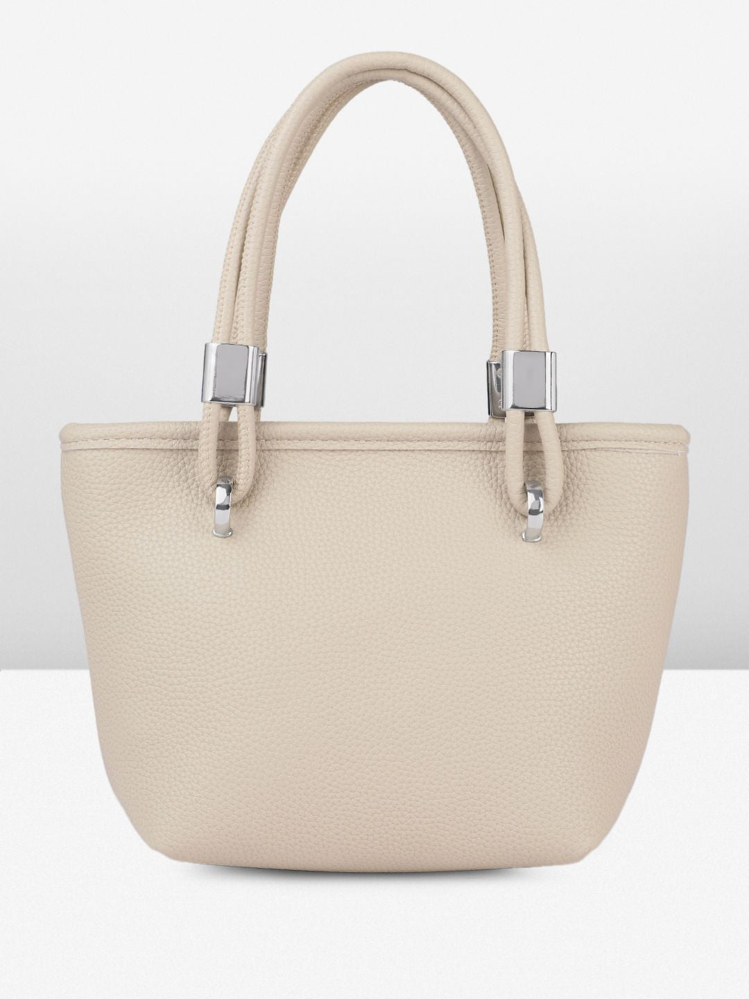 DressBerry Textured Structured Handheld Bag With Embellished
