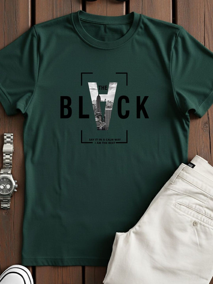 ADRO Typography Printed Short Sleeves Cotton Regular Fit T-shirt