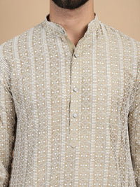 Anouk Embroidered Regular Thread Work Pure Cotton Kurta & Churidar