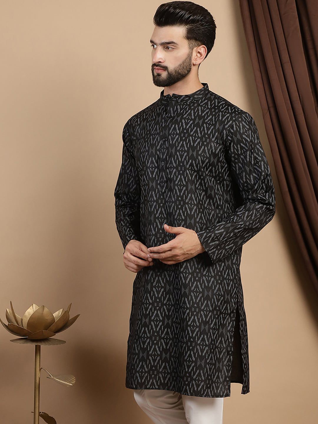 Kurta Kolar Mandarin Bercetak Anouk
