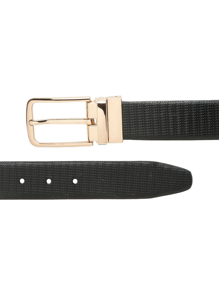 Teakwood Leathers Men Textured Leather Reversible Formal Belt