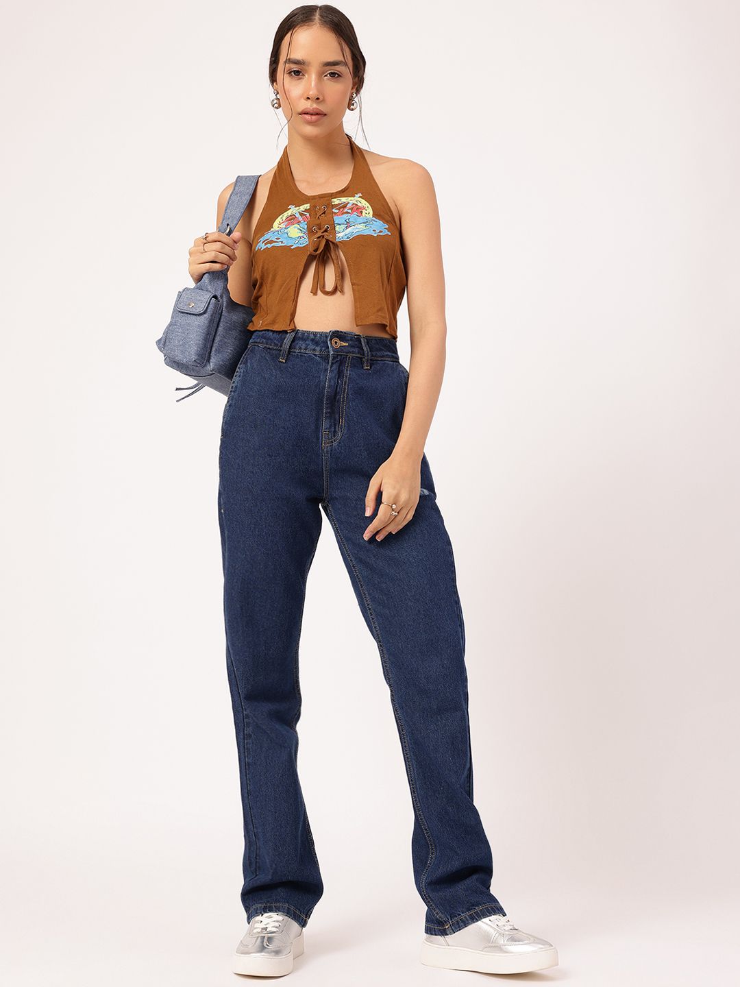 DressBerry Women Vintage Vibes Straight Fit Jeans