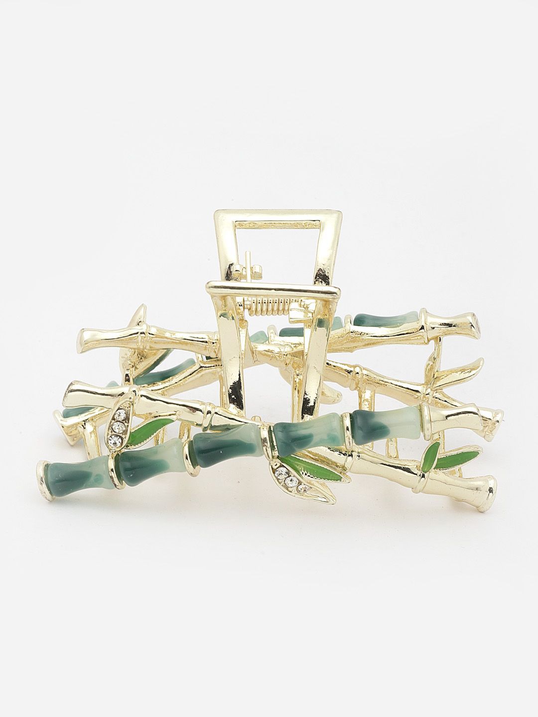 PANASH Women Gold-Plated Stone Studded Embellished Claw Clip