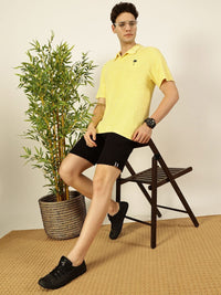 Thomas Scott Men Solid Polo Collar Cotton Relaxed Fit T-Shirt