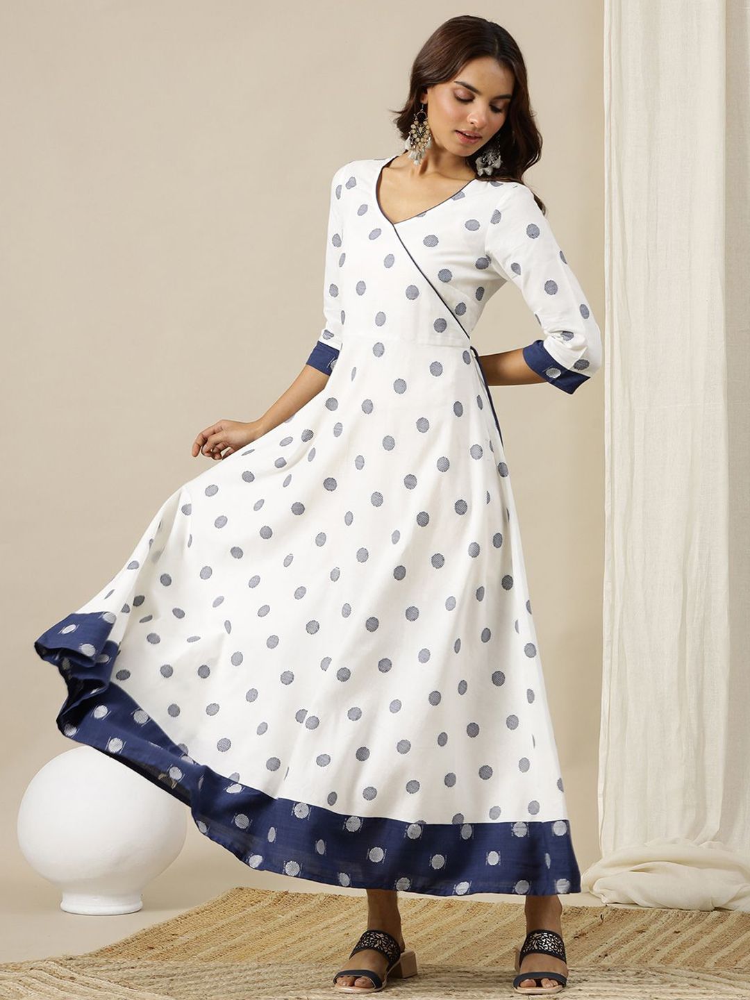 AURELIA Polka Dot Print Maxi Dress