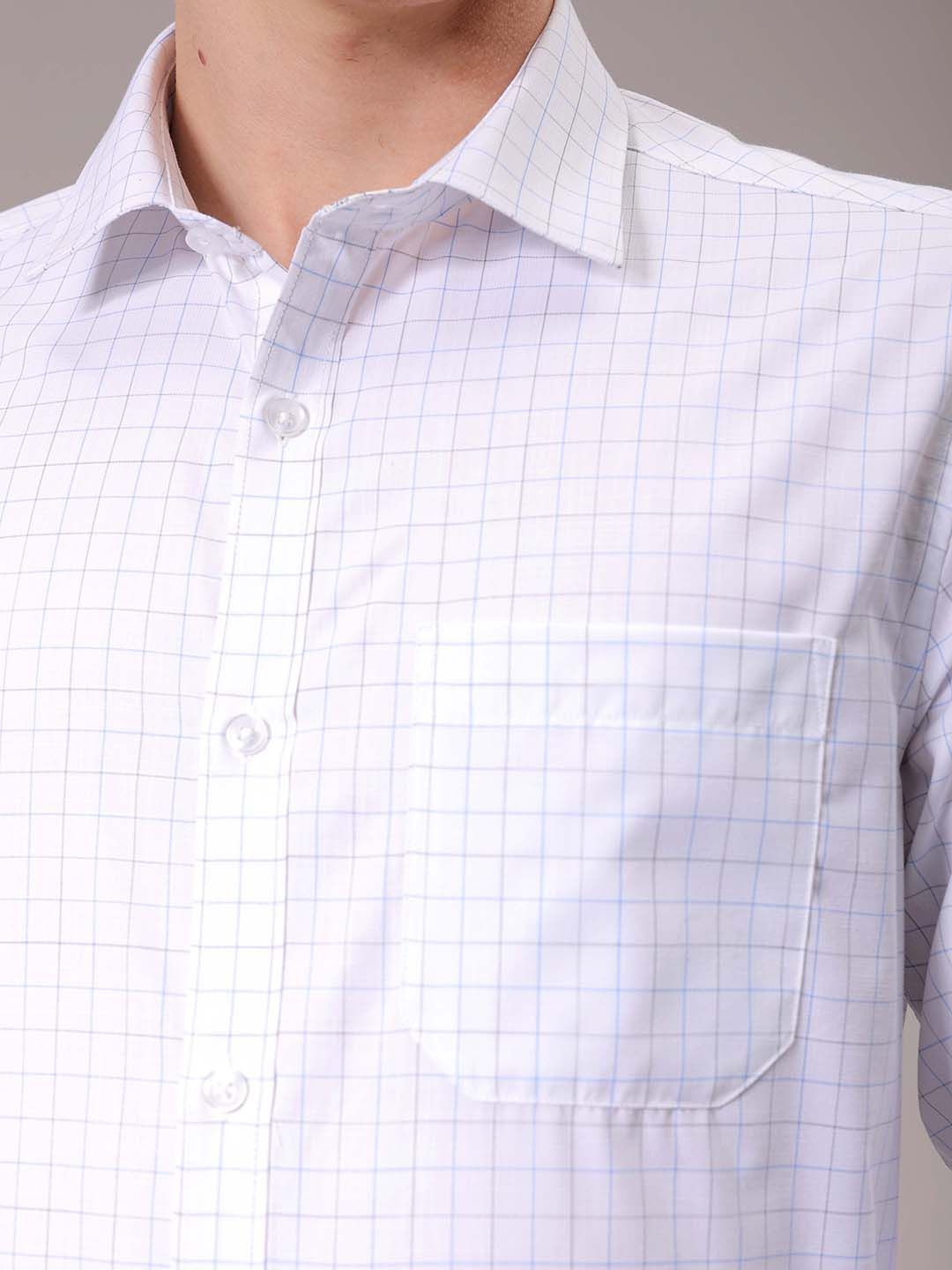 The Indian Garage Co. X Luxe Men Spread Collar Micro Checked Slim Fit Formal Shirt