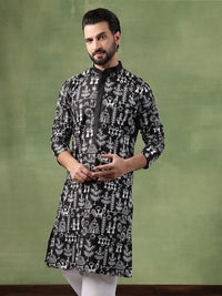 SOJANYA Lelaki Sulam Benang Kerja Kurta