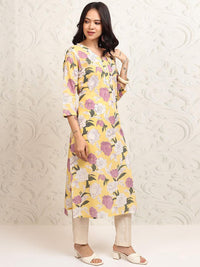 Vishudh Women Floral Printed Sequinned Kurta