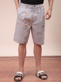 The Indian Garage Co Men Geometric Printed Mid-Rise Shorts
