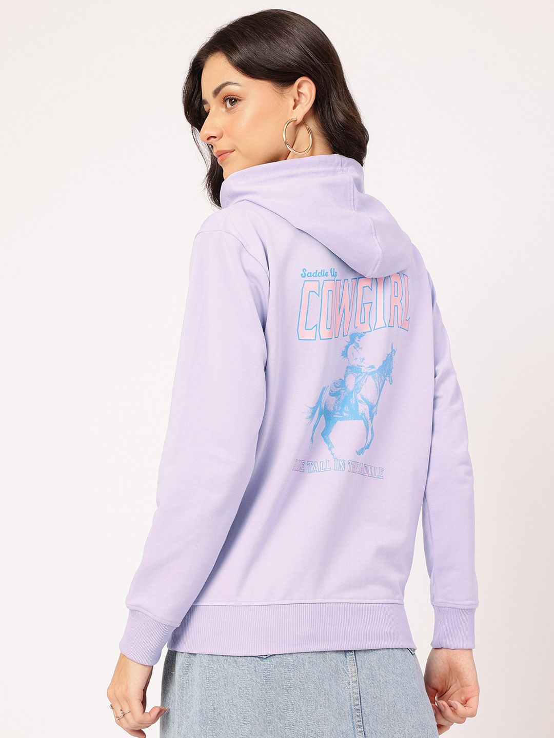 DressBerry Chill & Classy Hooded Printed Sweatshirt