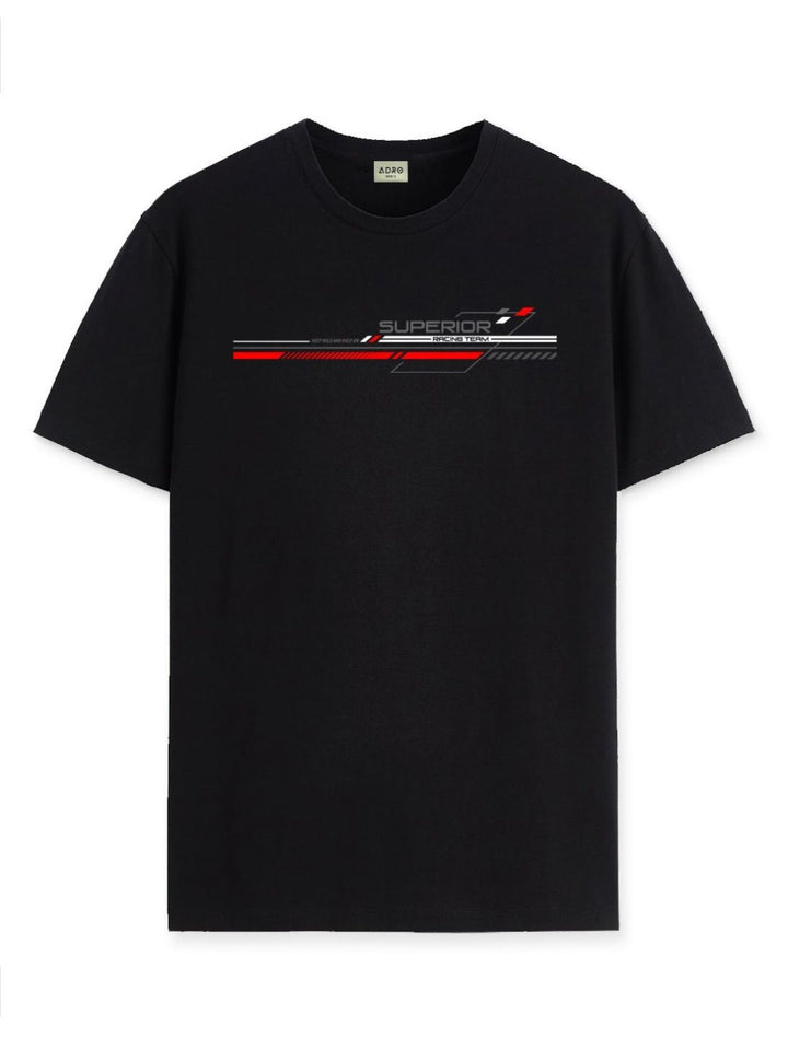 ADRO Men Graphic Printed Round Neck Cotton T-shirt