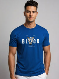 ADRO Typography Printed Short Sleeves Cotton Regular Fit T-shirt