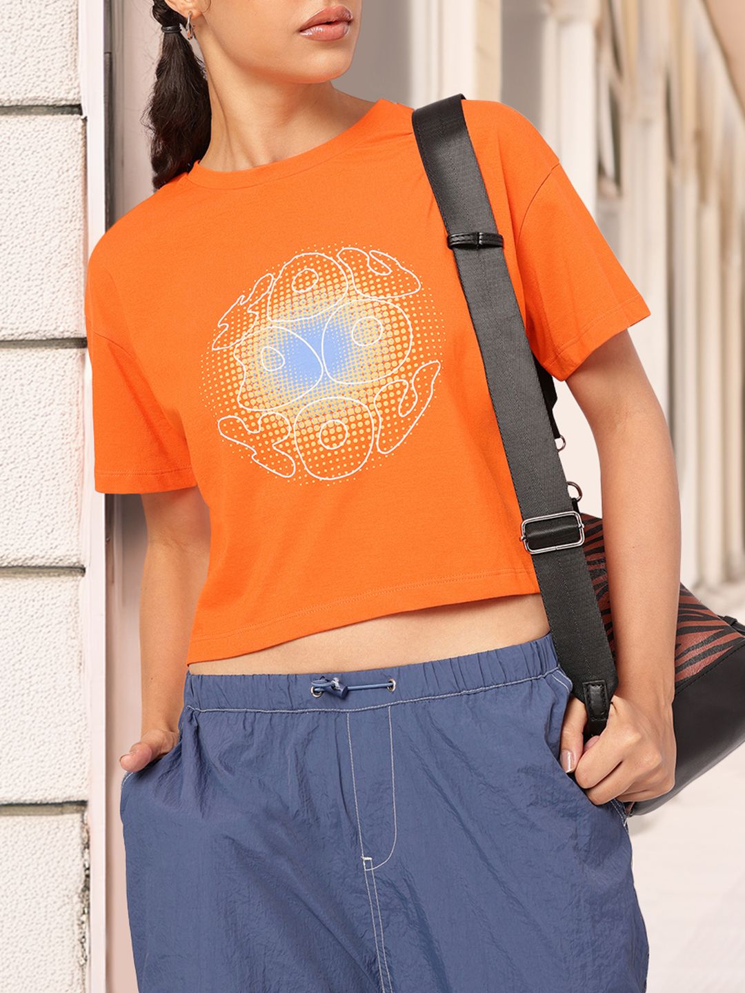DressBerry Citrus Pop Graphic Print Boxy T-shirt