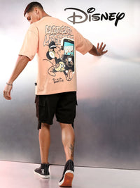 HIGHLANDER Disney Men Mickey Mouse Short Sleeve Oversized Drop Shoulder Tshirt