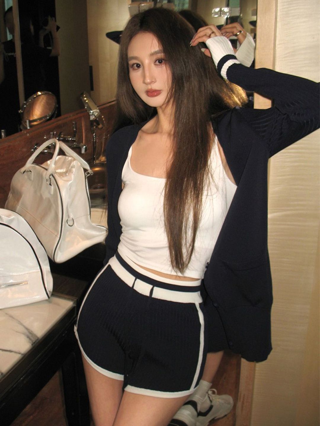 DressBerry Round Neck top and shrug With Shorts Co-Ords