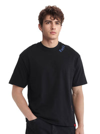 RARE RABBIT Men Graphic Printed Round Neck Cotton Oversized T-shirt