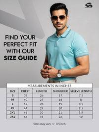 Tshirts ADRO Men Turquoise Blue Cotton