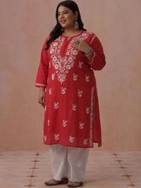 House of Chikankari Women Embroidered Chikankari Kurta