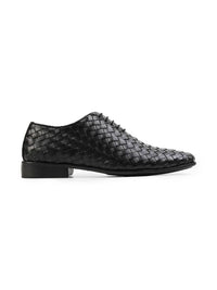 MONKSTORY Tenunan Tangan Lace-Up Derbies - Hitam