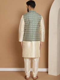 Anouk Ethnic Motifs Straight Kurta With Churidar & Jacket