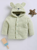 Moms Love Infant Girls Sherpa Finish Pure Cotton Hooded Tailored Jacket